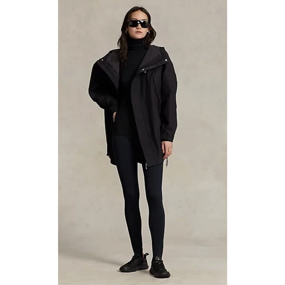 NEW! Ralph Lauren RLX $498 Rain Coat Hooded Windbreaker Jacket Black Medium - Picture 4 of 16
